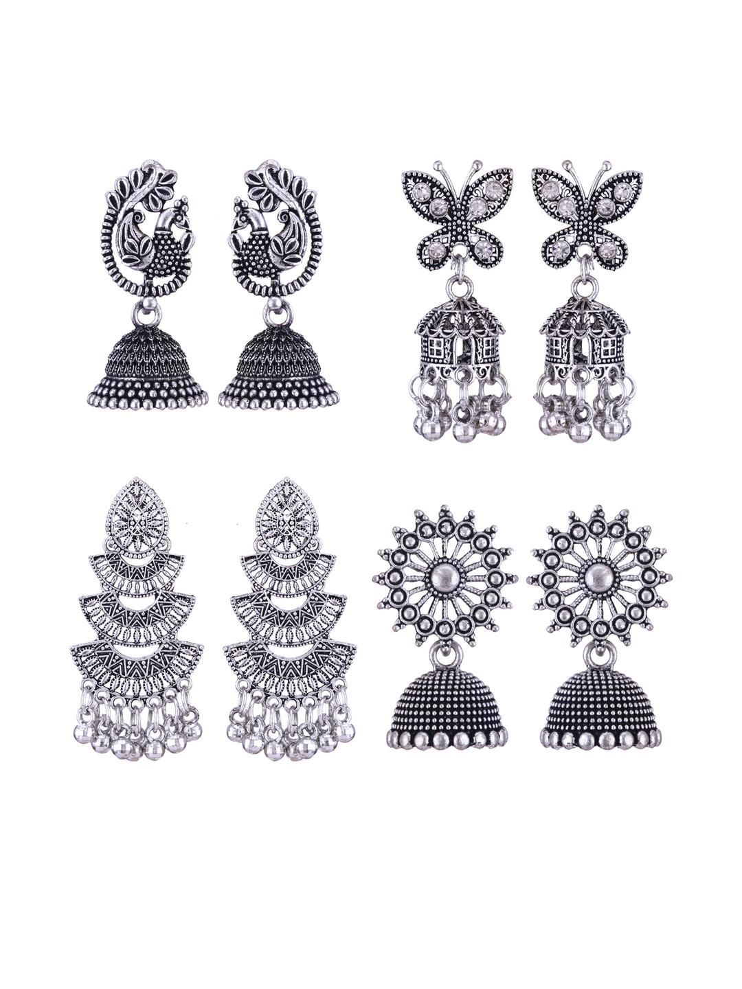 Sangria Alloy Silver-Plated Earrings-picture-17