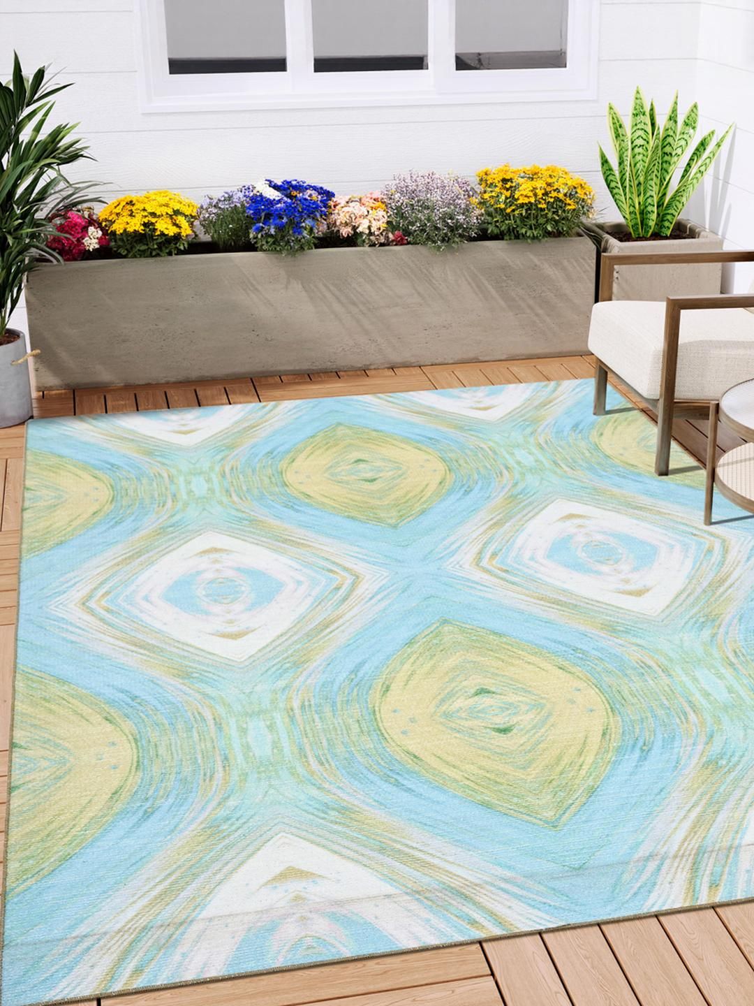 Kaleen India Blue Polyester Carpets-image-3