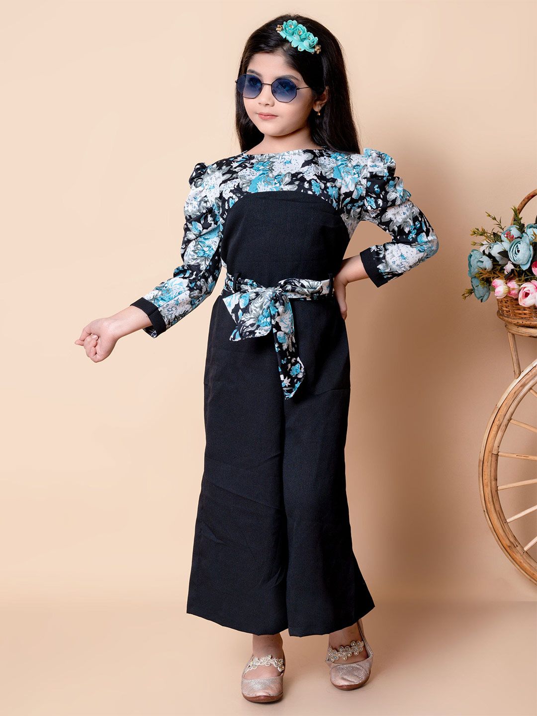 SPAMitude Girls Printed Waist Tie-Ups Basic Jumpsuit-picture-17