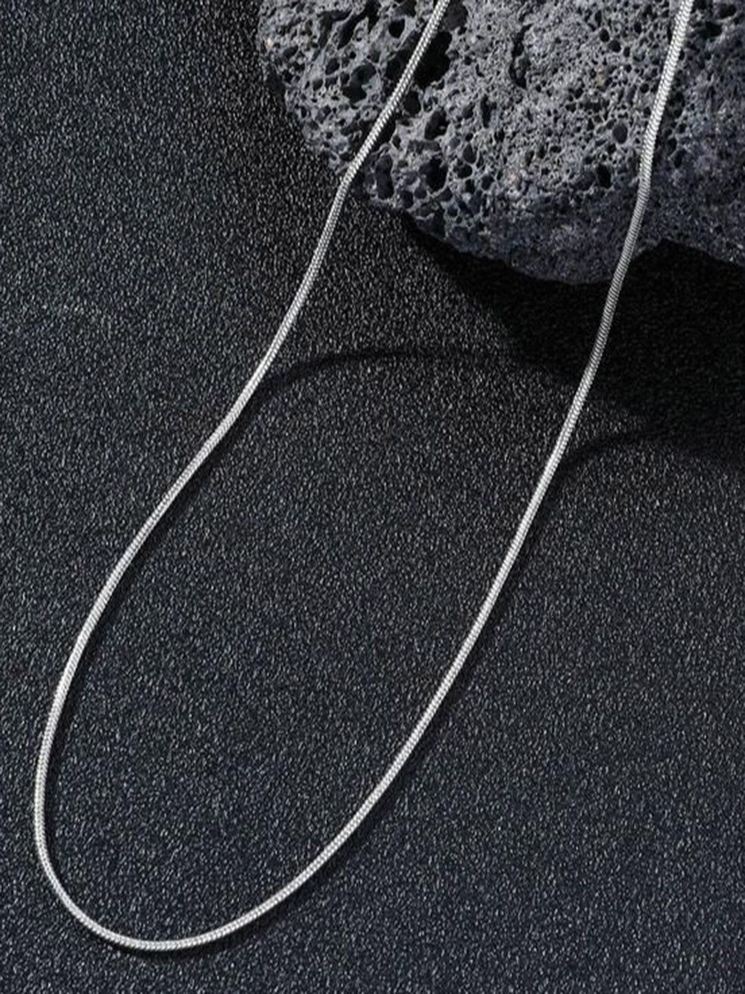 PASU FASHION Unisex Sterling Silver Snake Chain-image-36