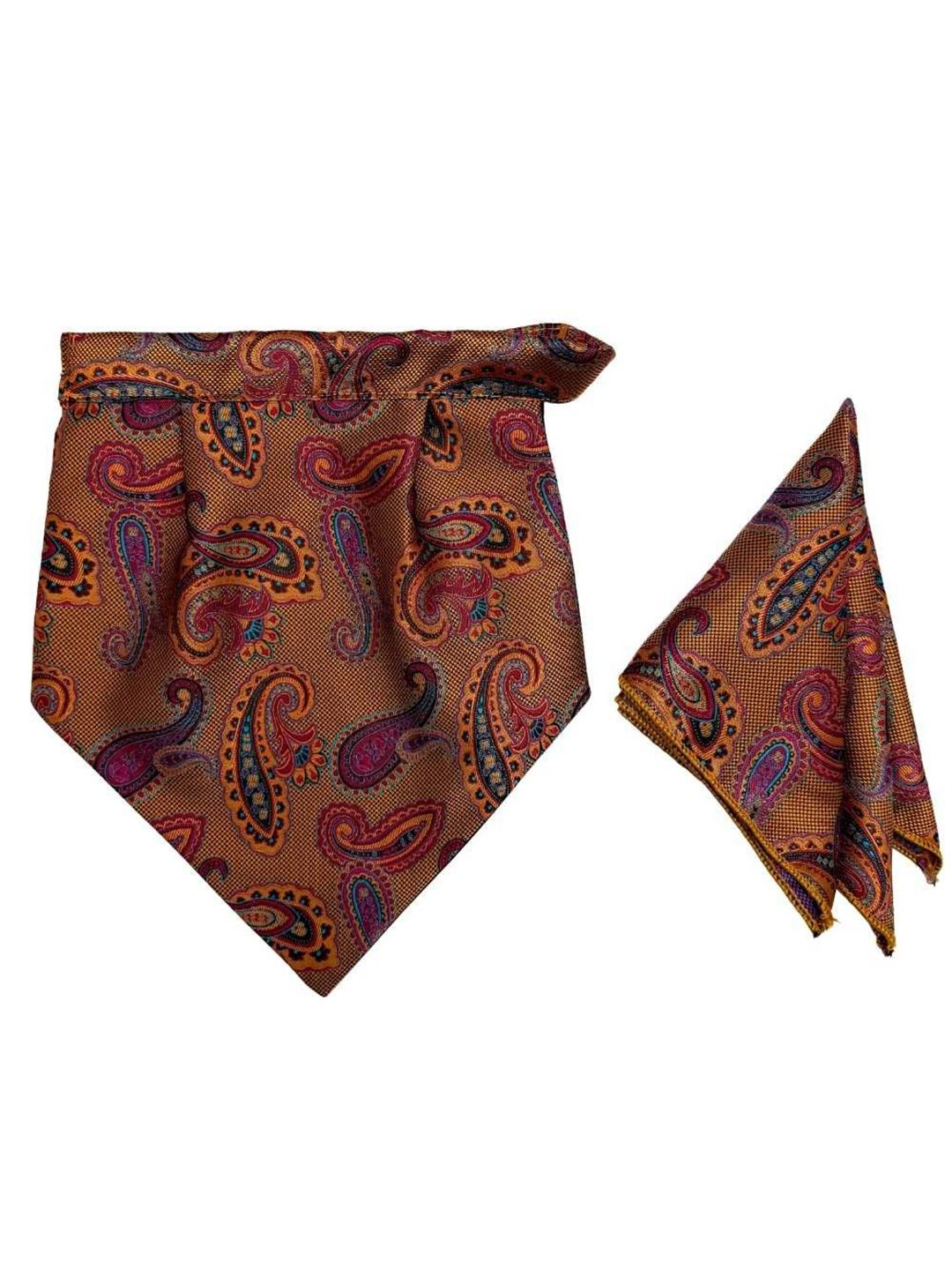 The Tie Hub Men Paisley Cravat and Pocket Square Set-picture-17