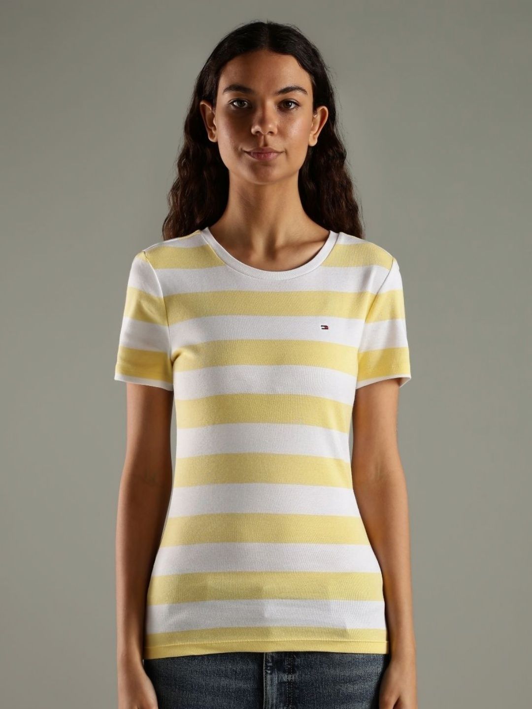 Tommy Hilfiger Striped Round Neck Regular Fit Cotton T-shirt-picture-18