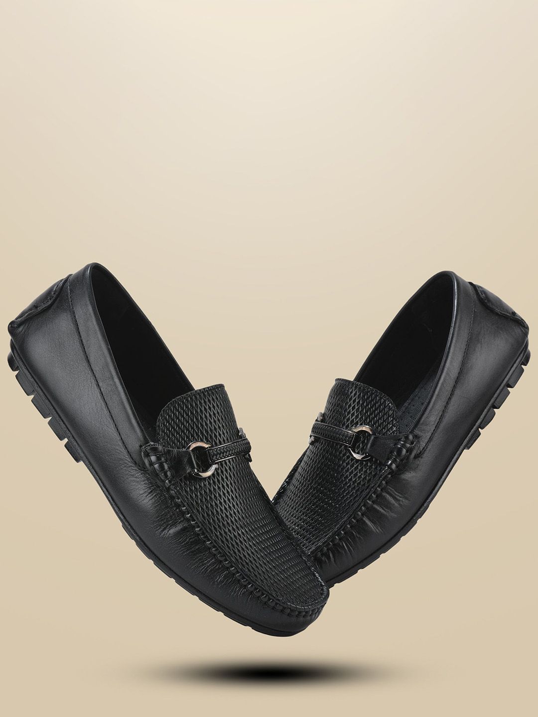 Woodland Men Textured Formal Loafers-picture-22