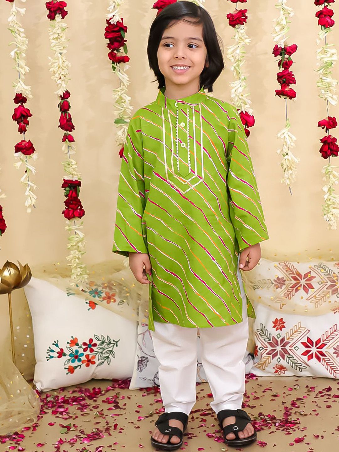 BownBee Boys Striped Kurta with Pyjama-picture-13