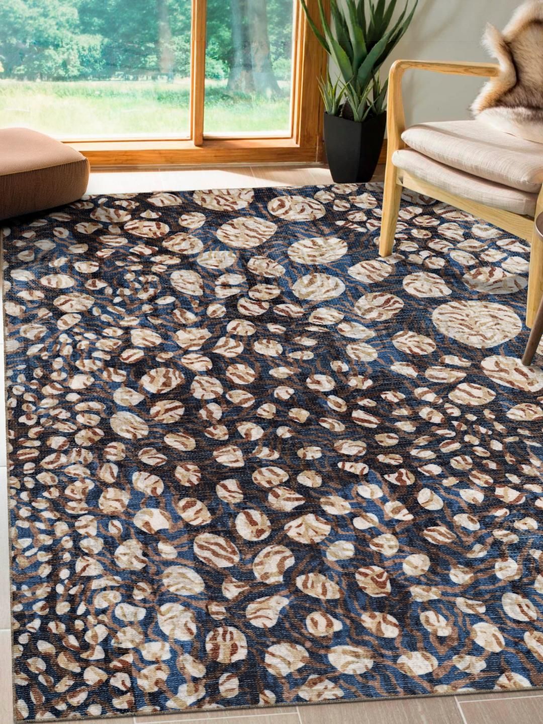 Kaleen India Blue Polyester Carpets-image-34