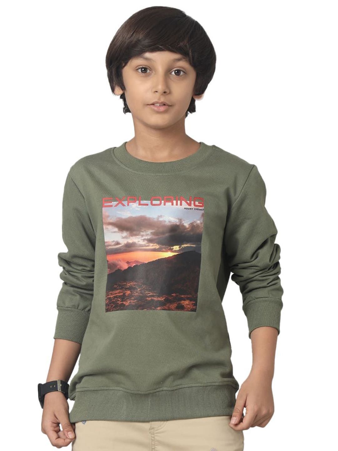 UNDER FOURTEEN ONLY Boys Cotton Printed Pullover Sweatshirt-picture-25