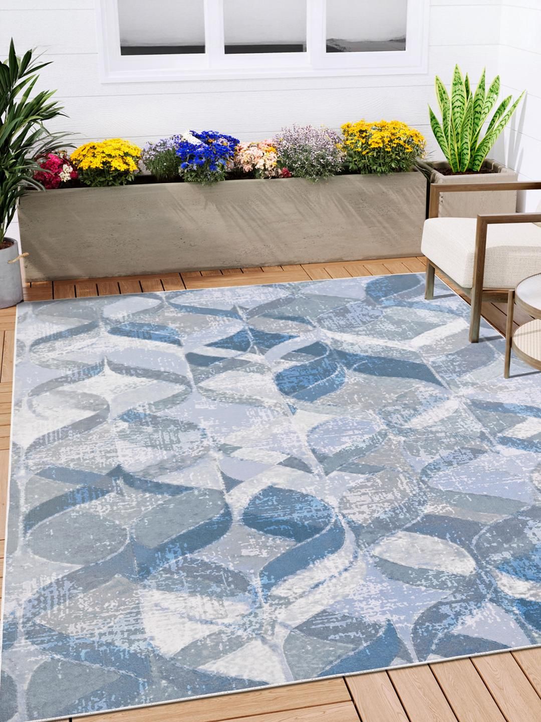 Kaleen India Blue Polyester Carpets-image-42