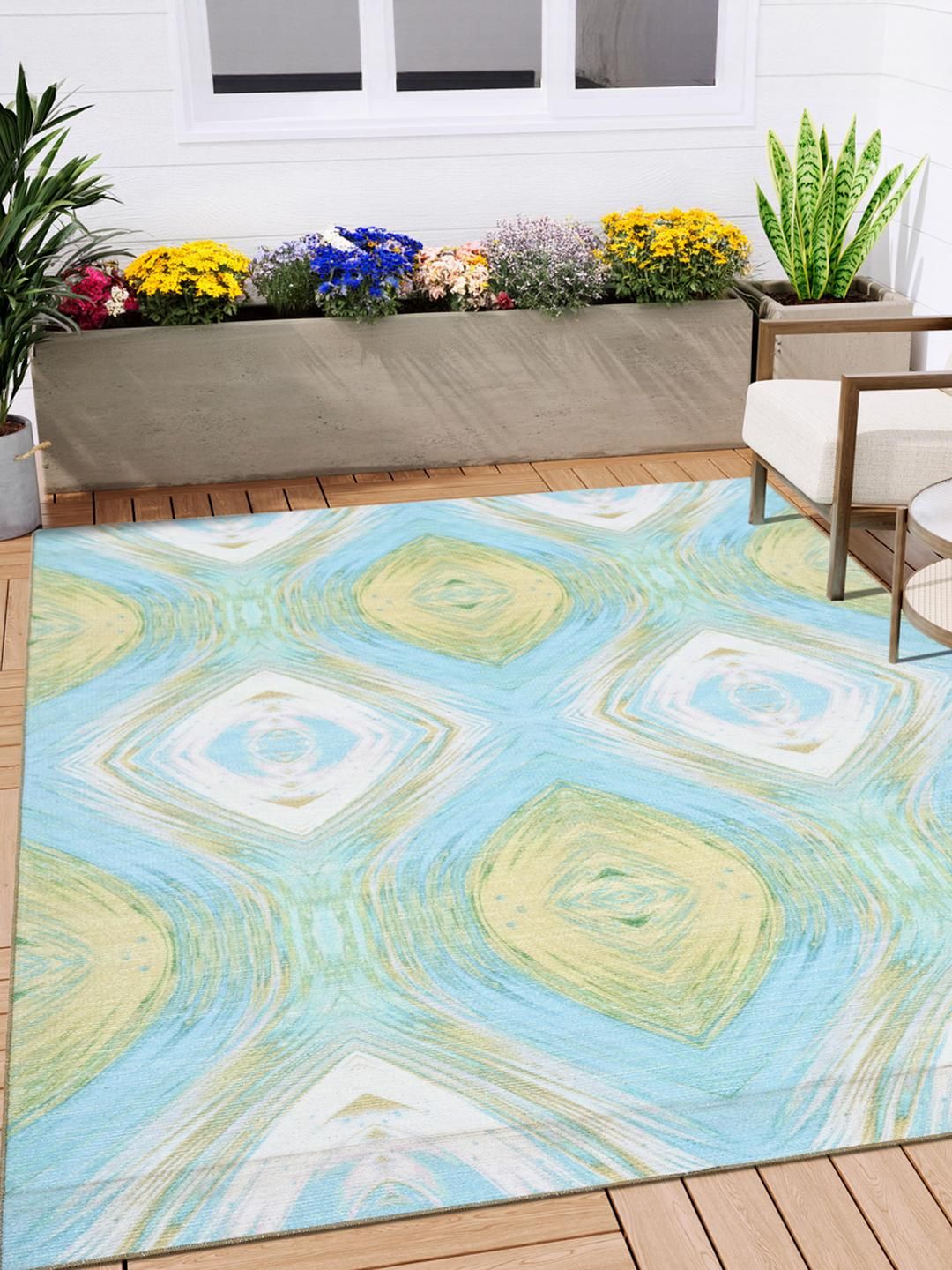 Kaleen India Blue Polyester Carpets-image-0