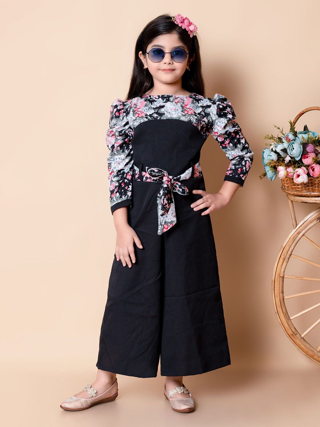SPAMitude Girls Printed Cotton Basic Jumpsuit-picture-23
