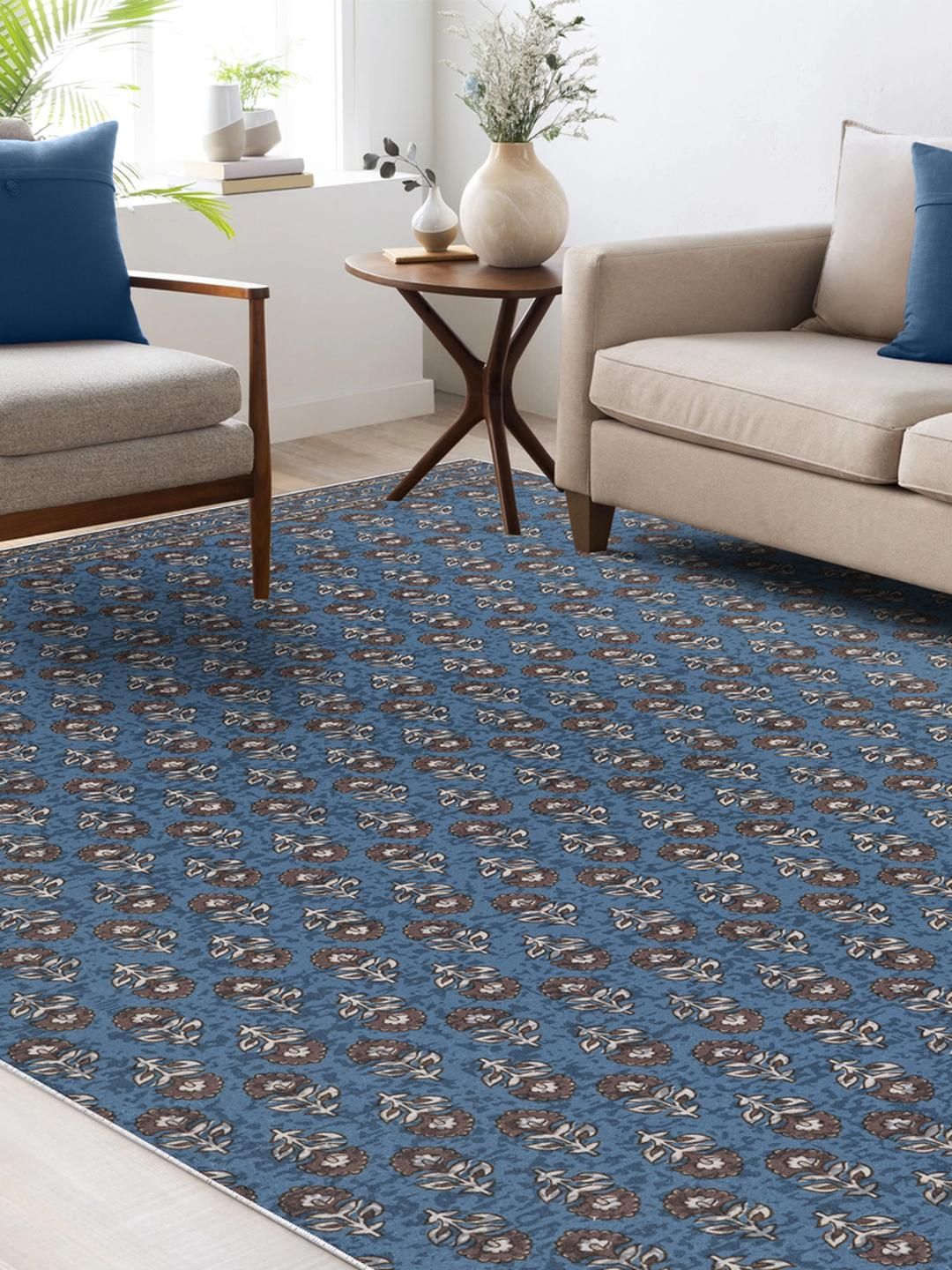 Kaleen India Blue Polyester Carpets-image-12