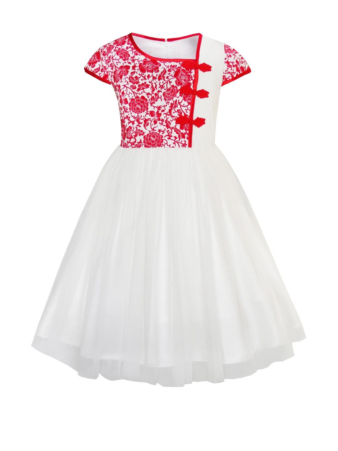 Shahina Fashion Girls Floral Fit & Flare Dress-picture-32