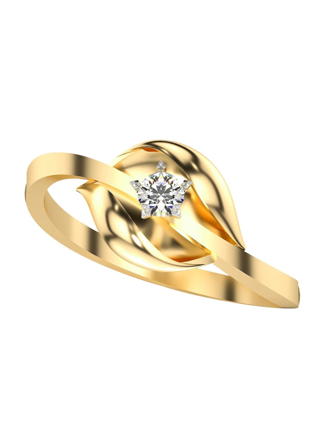 VALANOVA Women 18 Kt 925 Sterling Silver Lab Grown 0.11 CT Diamond Ring 1.92 gm-image-32
