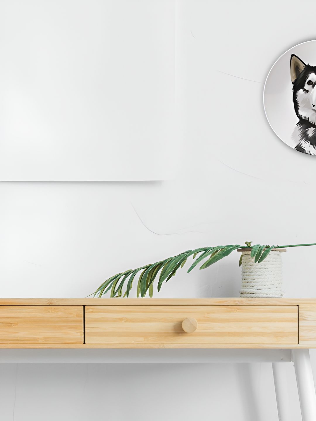 THE QUIRKY HOME White Alaskan Malamute Or Siberian Husky Ceramic Decorative Wall Decor-picture-23