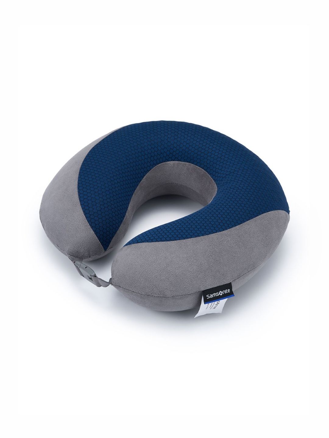 Samsonite Blue And Grey Memory Foam Lightweight Sleep Pillow-image-3