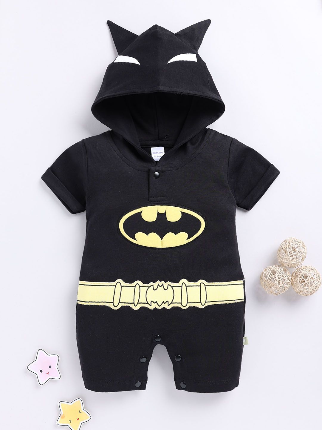 Moms Love Infant Boys Batman Printed Pure Cotton Romper-picture-58
