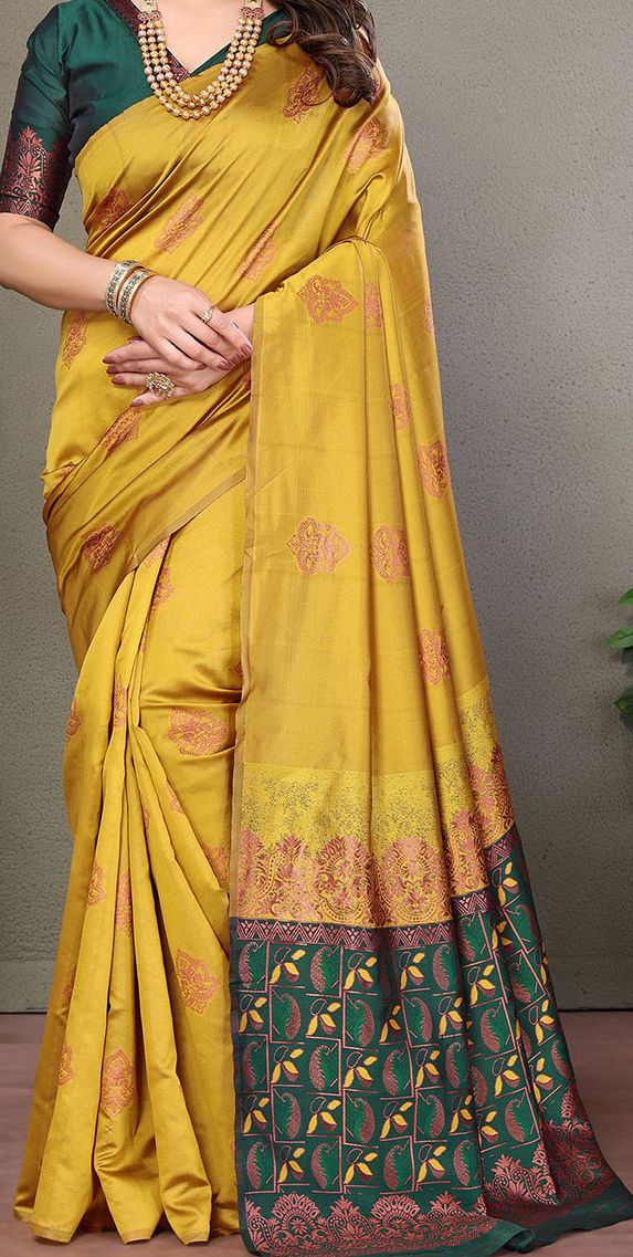 Anouk Woven Design Zari Banarasi Saree