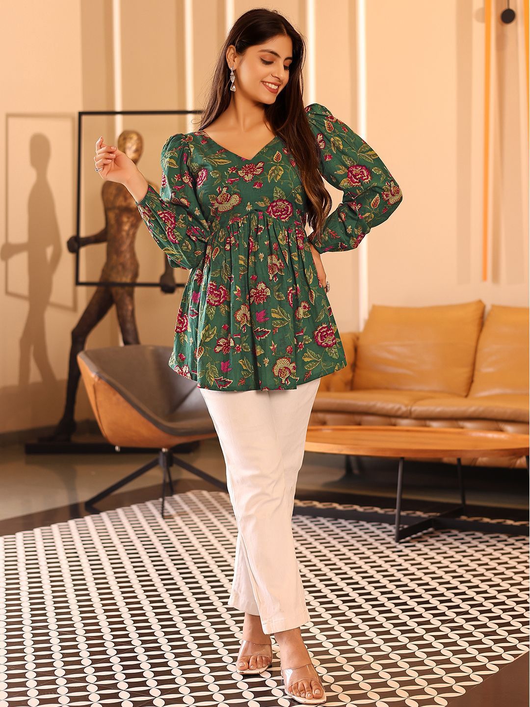Tanhai Women Printed Cotton Tunic-picture-51