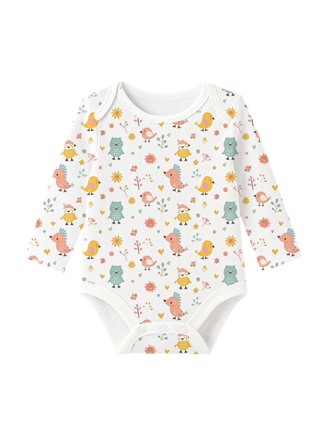 Moms Home Infants Printed Pure Organic Cotton Full Sleeves Bodysuit-picture-58