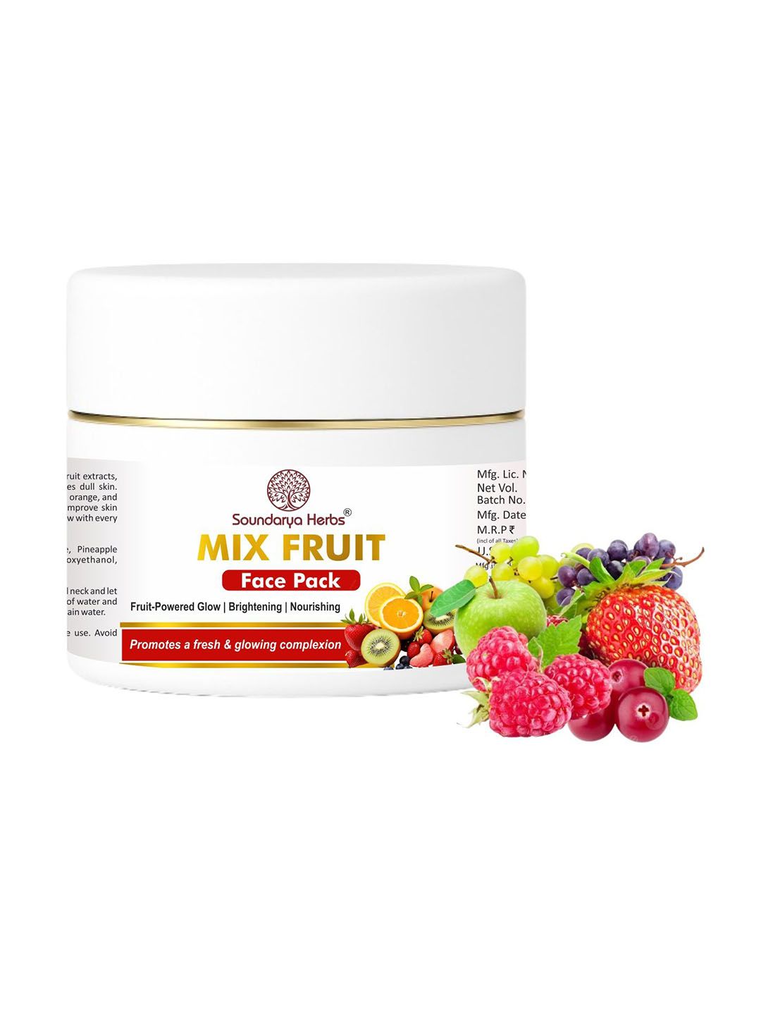 Soundarya Herbs Mix Fruit Face Pack - 100 g-picture-50