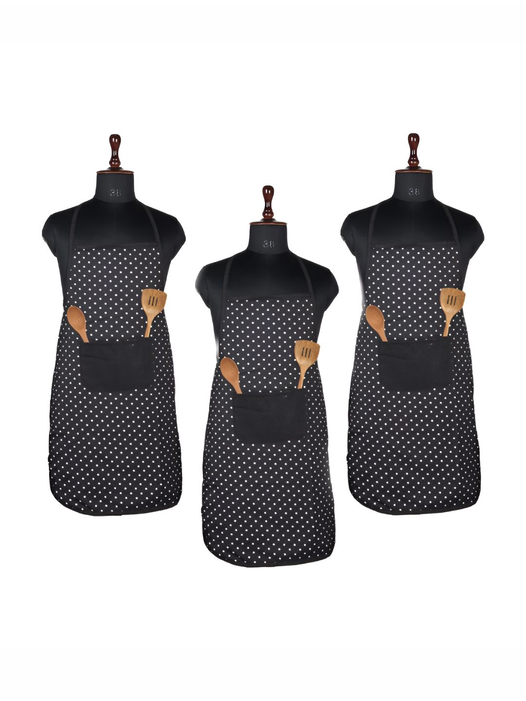 Aura 3-Pcs Black & White Printed Waterproof Aprons-picture-20