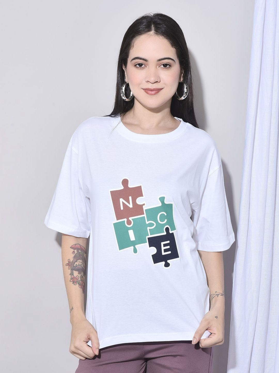 FFU Women Printed Applique T-shirt-picture-34