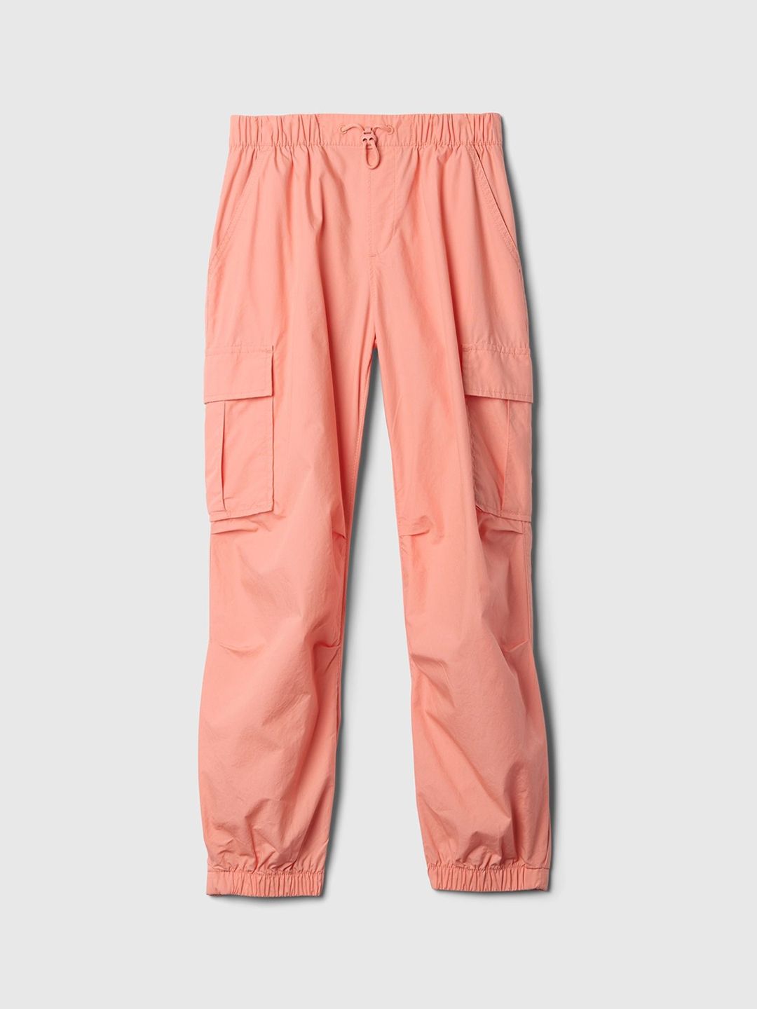 GAP Girls Relaxed-Fit Pure Cotton Lightly Washed Pull-On Parachute Trousers