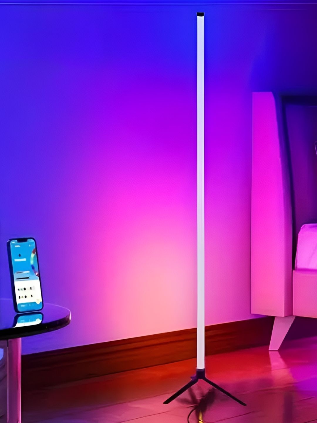 XERGY White 360 RGBIC LED Remote Control Adjustable Height USB Powered Floor Lamp-picture-32