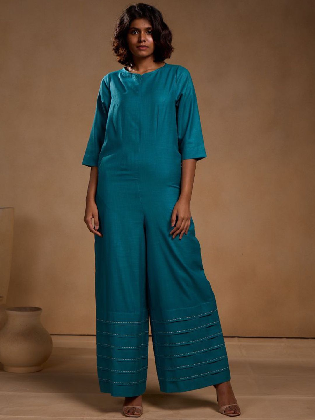Chhaya Gandhi Design Studio Women Cotton Round Neck Jumpsuit-picture-31