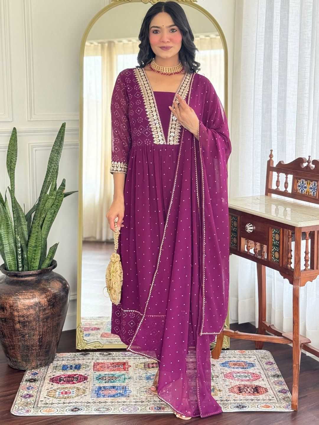 TWINS LADY Women Ethnic Motifs Embroidered Kurta with Trousers & Dupatta