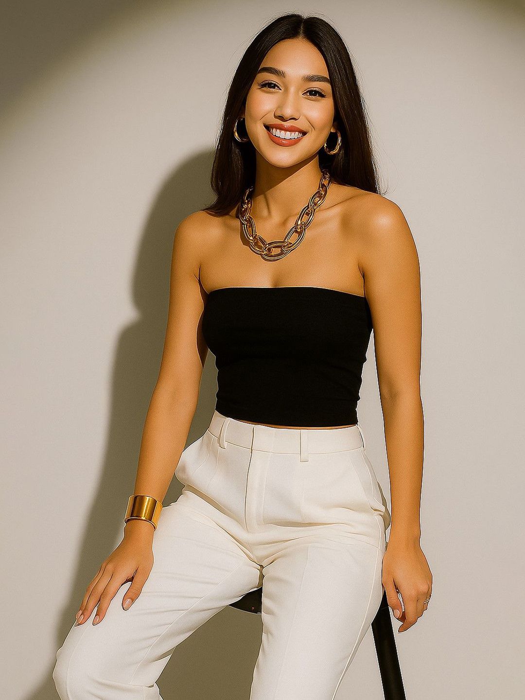 CORSICA Women Strapless Cotton Tube Crop Top-picture-28