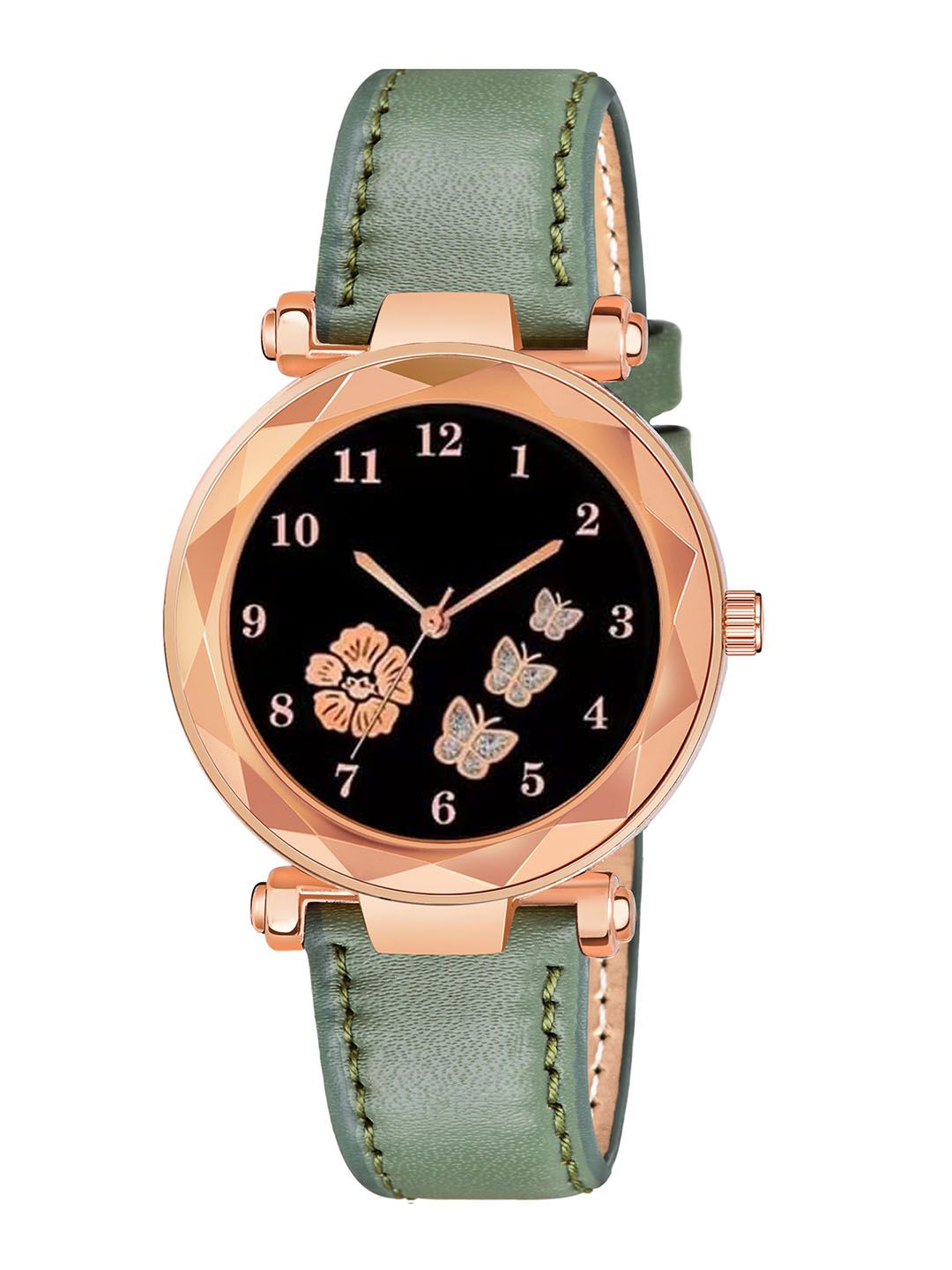 CERO Unisex Printed Dial & Leather Straps Analogue Multi Function Watch FBF223-Green-picture-24