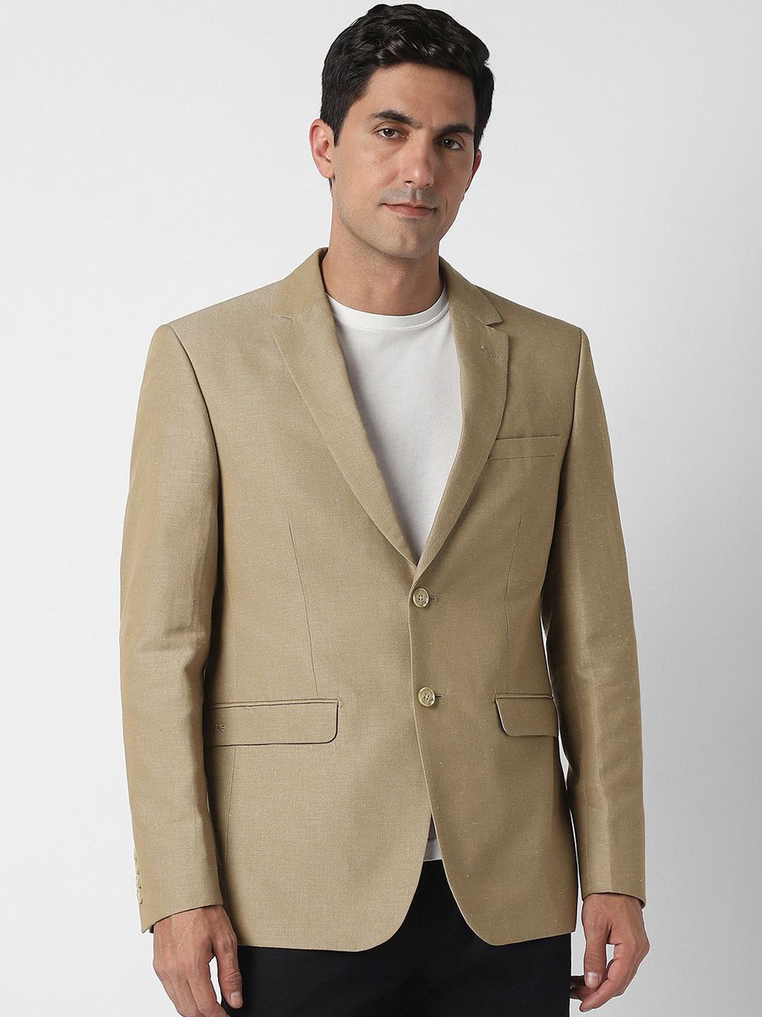Peter England Elite Slim-Fit Single Breasted Blazer