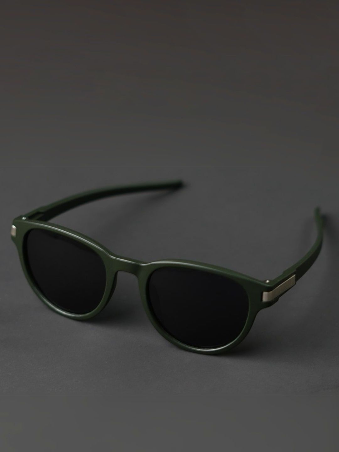 AFERELLE Unisex Black Lens & Green Round Sunglasses with-picture-28