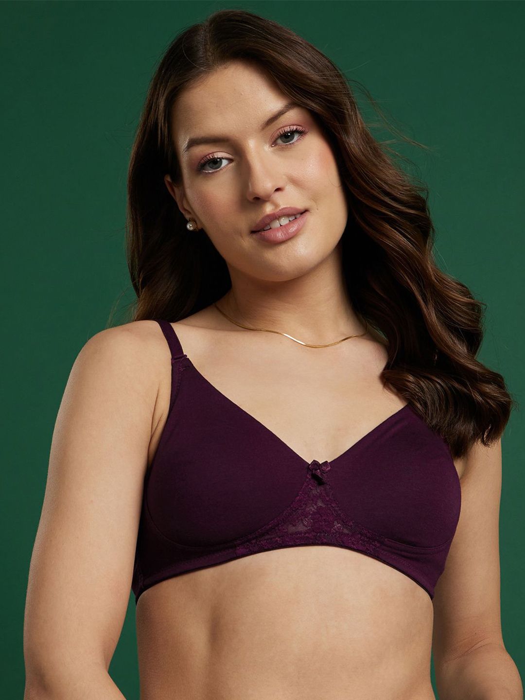 Here&Now X DREAMS Lingerie Lace Detailed Full Coverage T-shirt Bra-picture-13