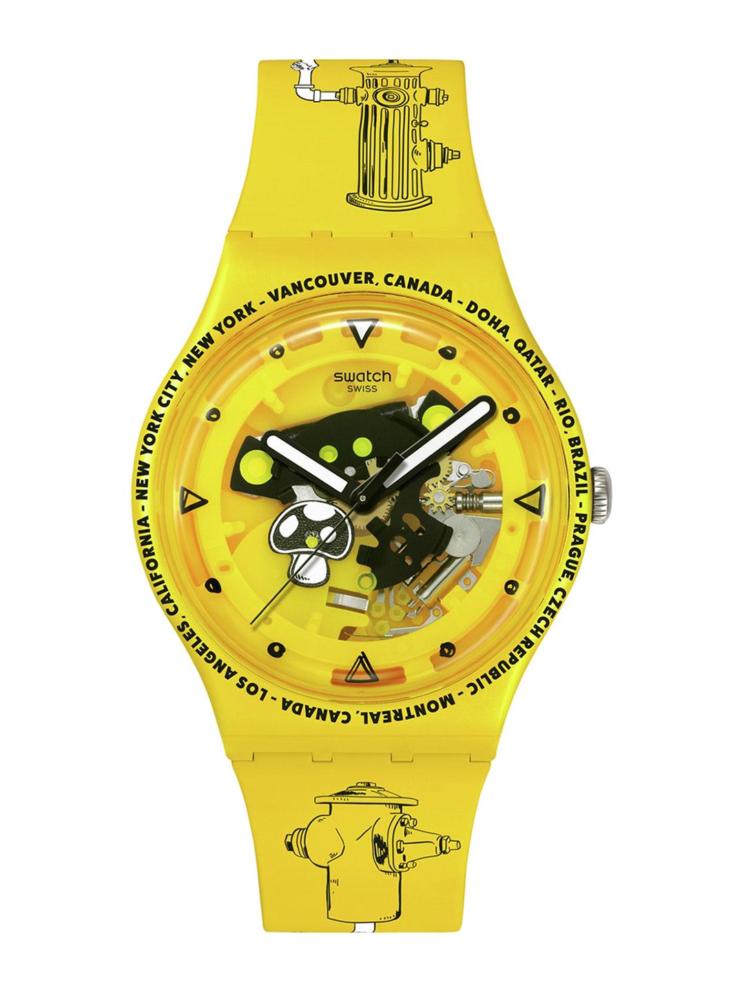 Swatch Unisex Printed Dial & Regular Straps Analogue Watch SO29J101-picture-17