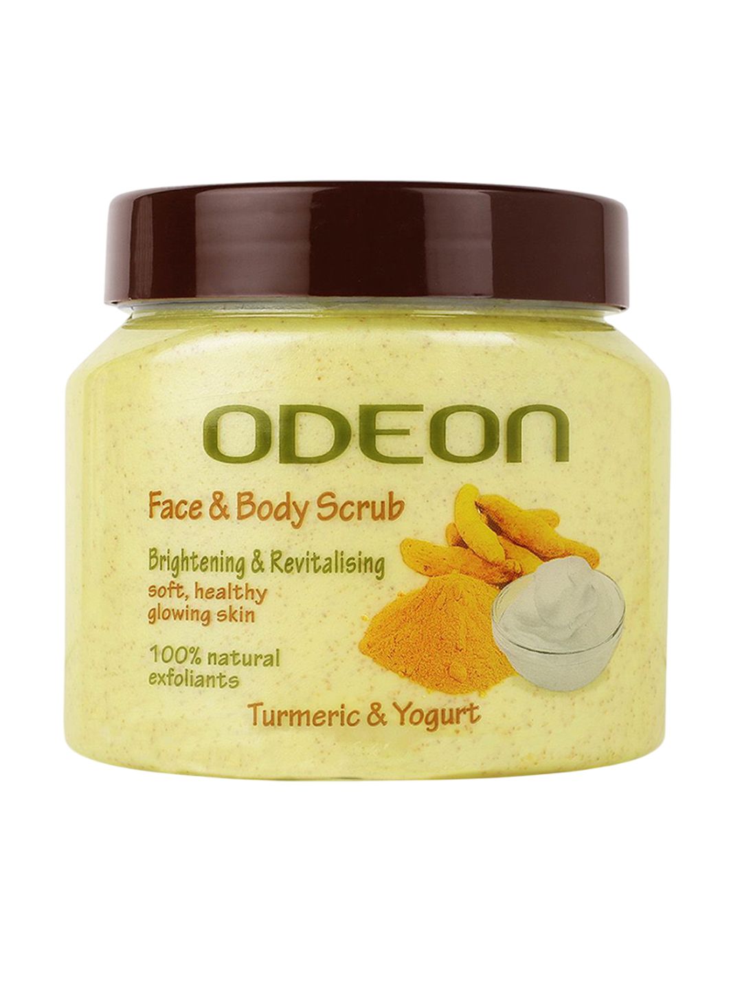ODEON Brightening Turmeric & Yogurt Face & Body Scrub- 300 ml