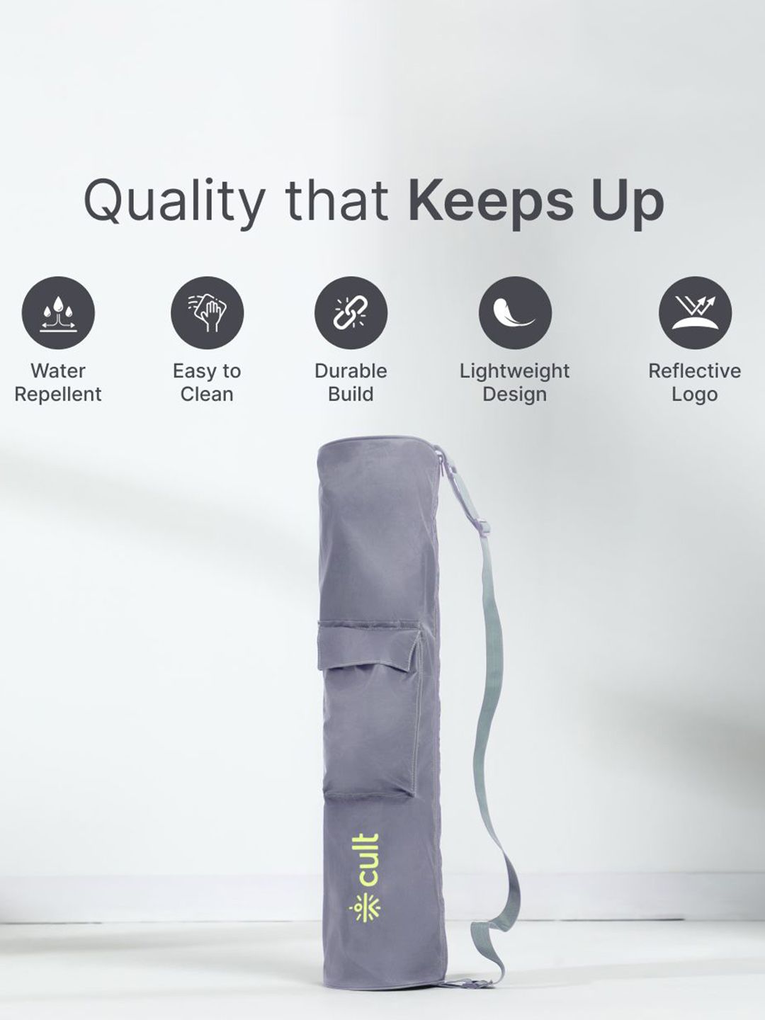 CULT Yoga Mat Bag with Adjustable Shoulder Strap Fits Up to 6mm Mat-picture-20