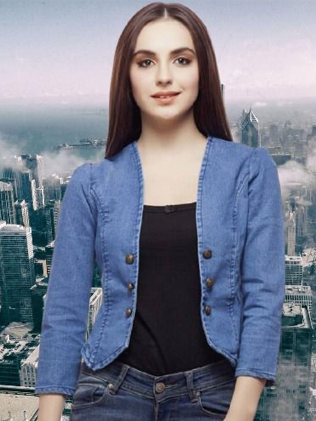 OOTPTAANG Cotton Crop Button Shrug-picture-0