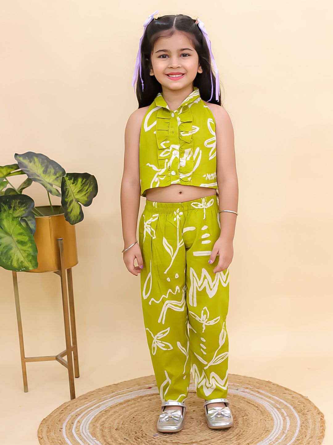 Aj DEZInES Girls Printed Top with Trousers-picture-38