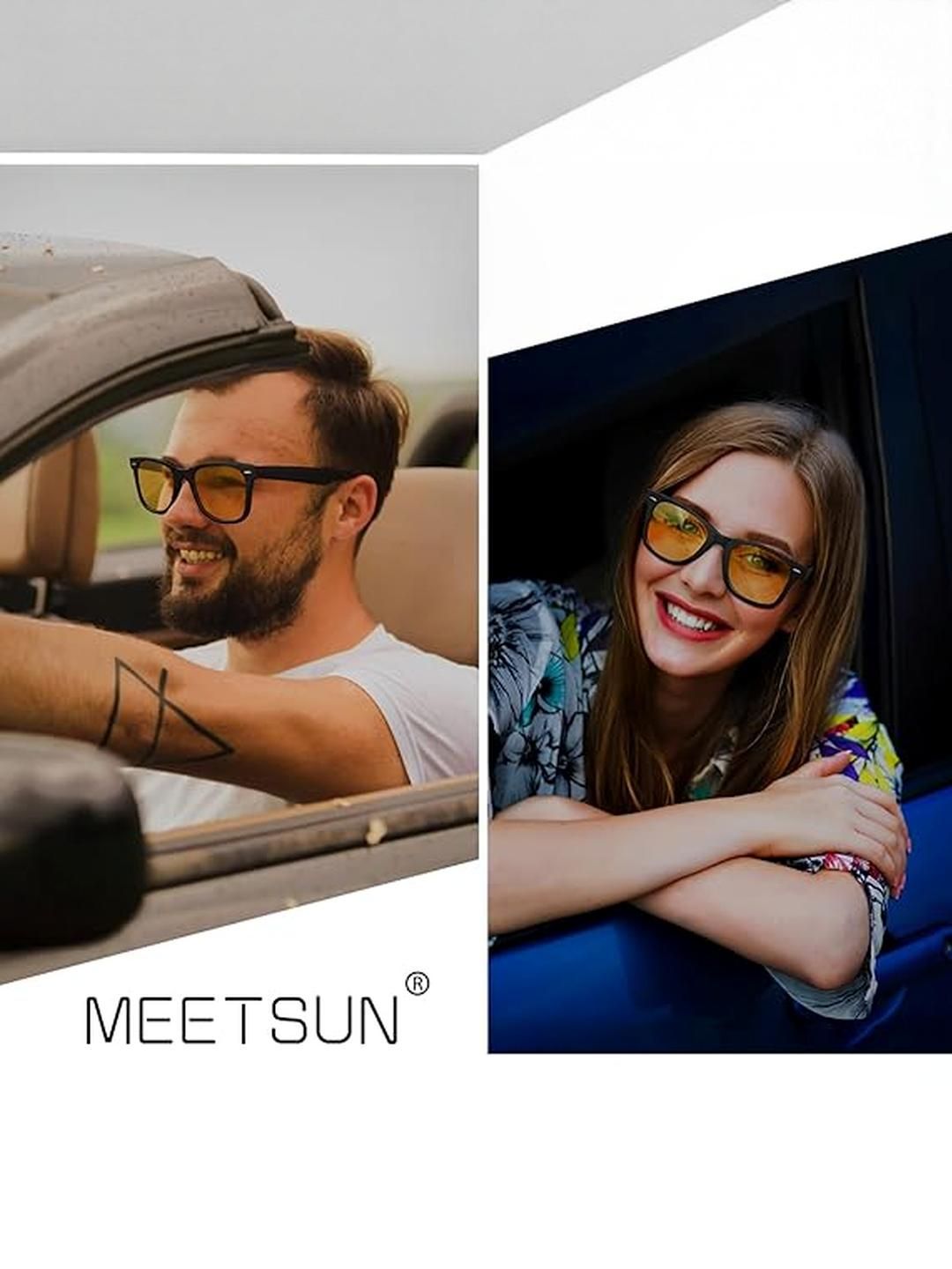 Arzonai Unisex Yellow Lens & Black Wayfarer Sunglass with UV Protected Lens-image-47