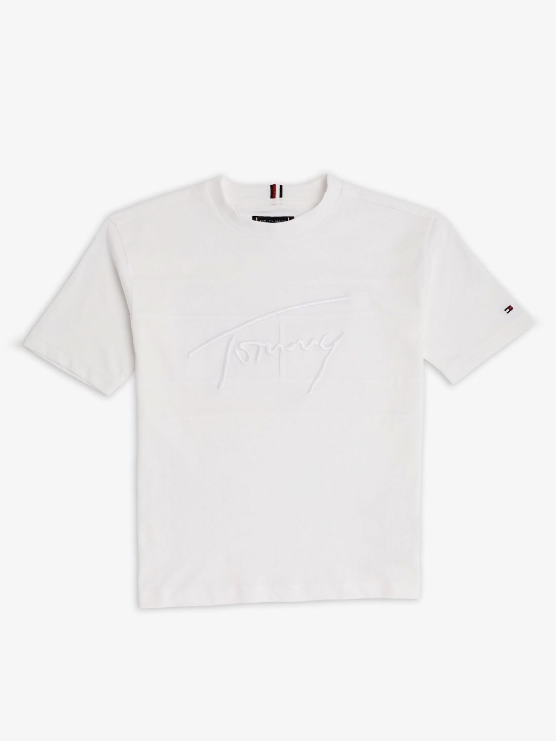 Tommy Hilfiger Boys Brand Logo Printed Round Neck Pure Cotton Relaxed Fit T-shirt-picture-57