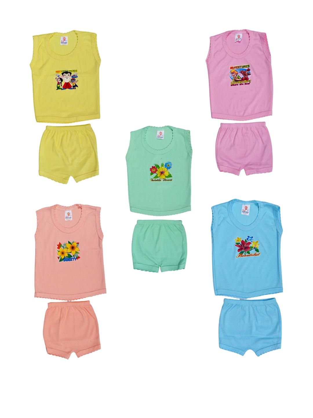 Veecap Yellow Cotton Blend Clothing Set-picture-46