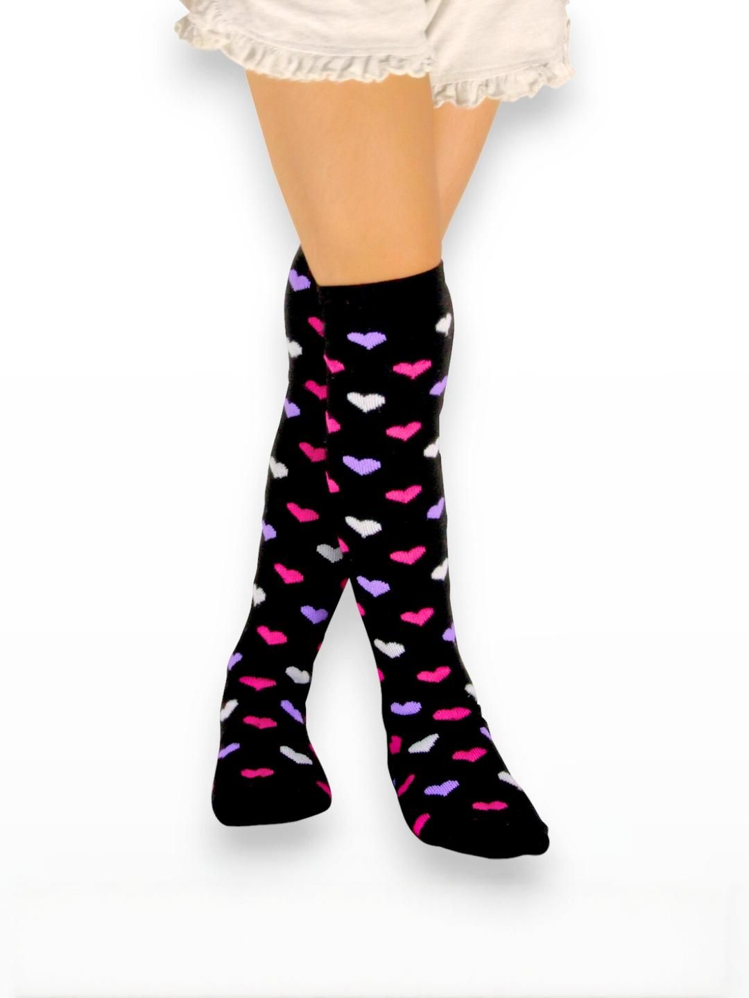NESKA MODA Black Knee Length Socks-picture-34