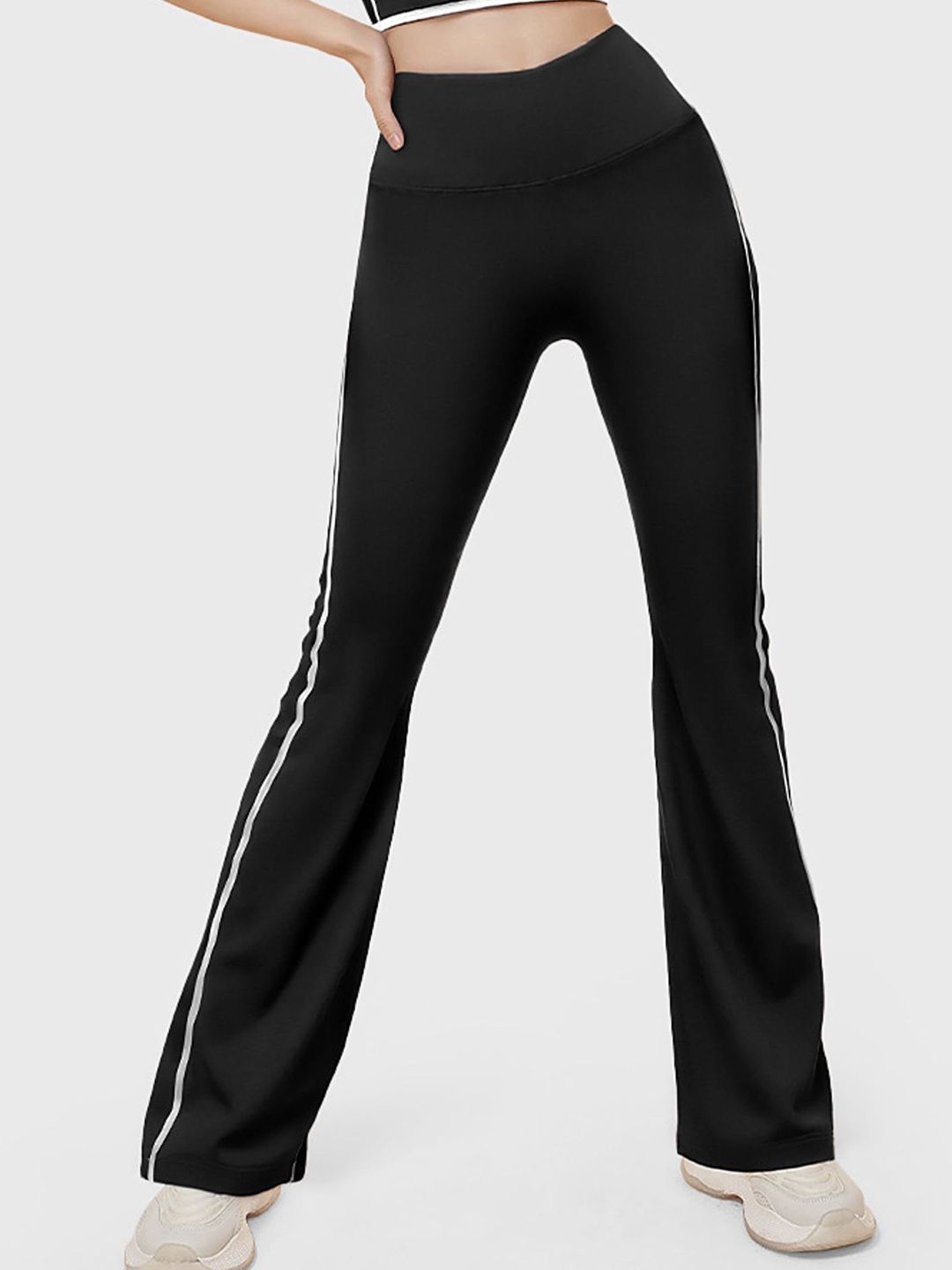 LULU & SKY Women Flared High-Rise Trousers-picture-21