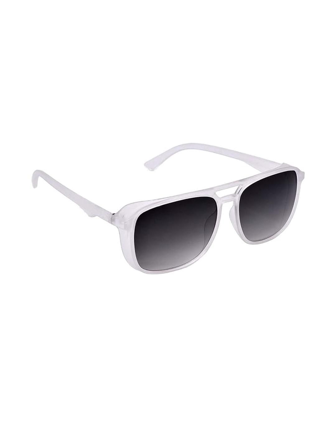Arzonai Unisex Black Lens & White Rectangle Sunglasses with-image-26