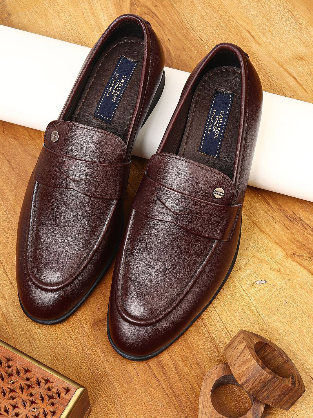 Carlton London Men Leather Formal Loafers-picture-41
