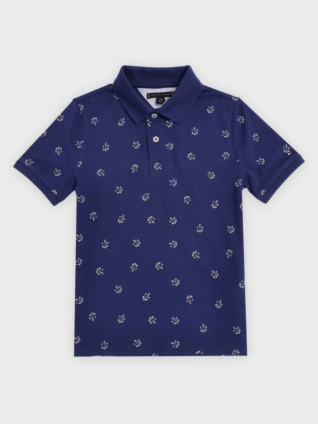 Tommy Hilfiger Boys Printed Polo Collar Regular Fit Cotton T-shirt-picture-36
