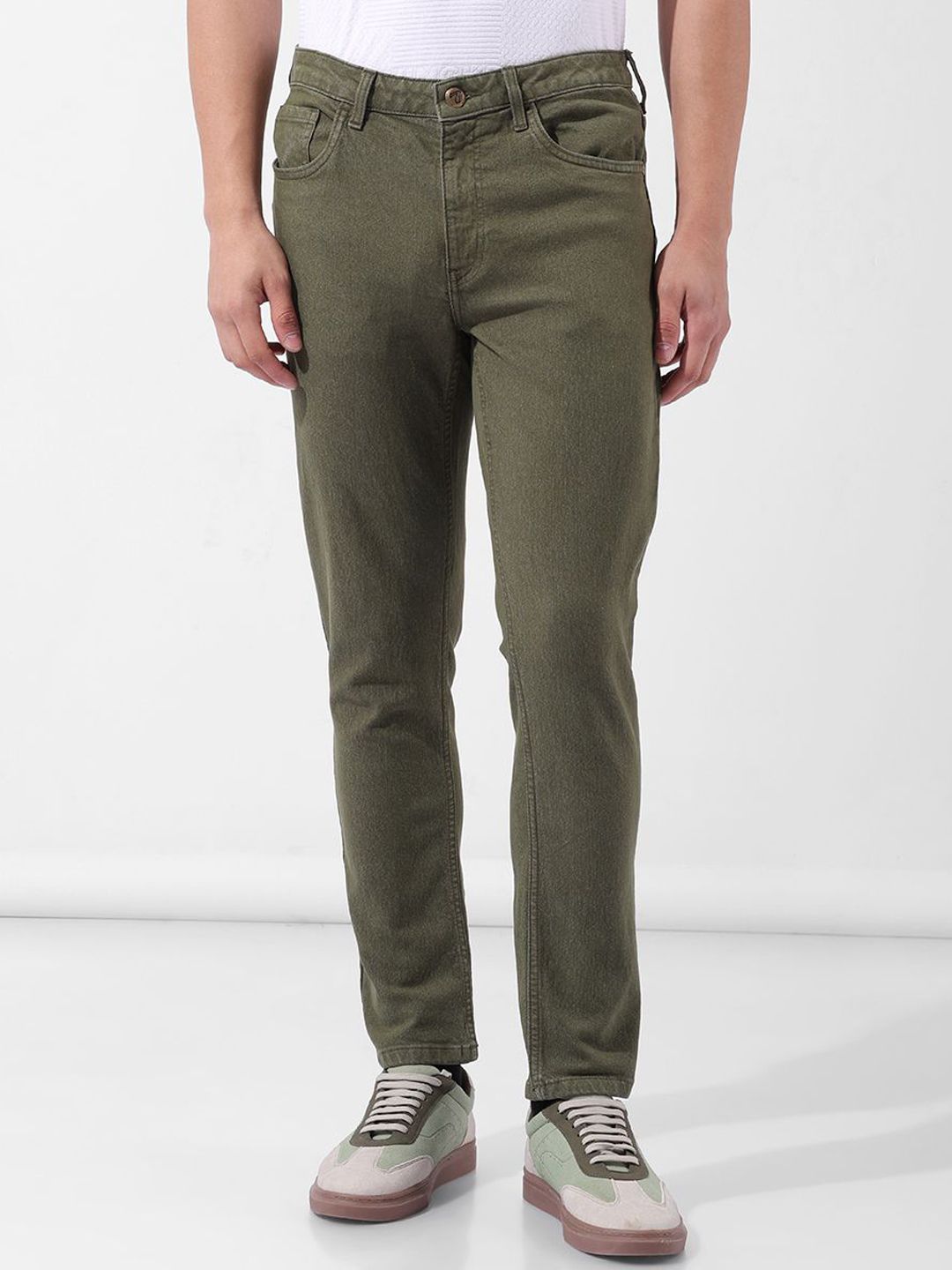 The Indian Garage Co Men Slim Fit Mid-Rise Stretchable Jeans-picture-20