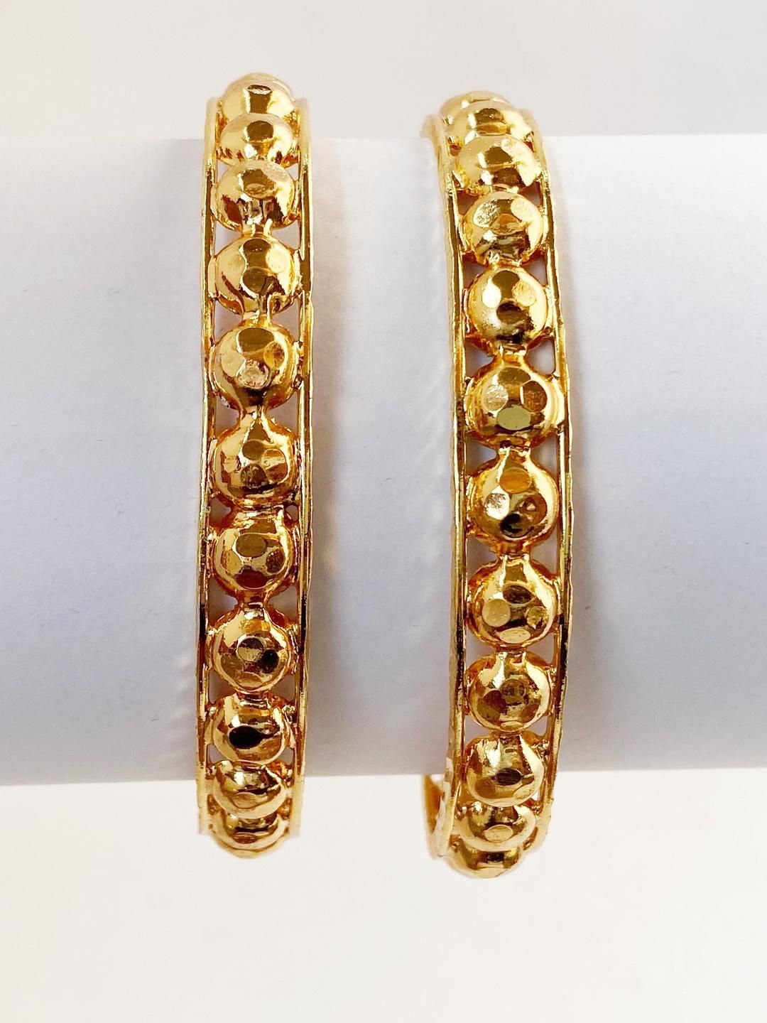 Sattik Women Set of 2 Gold Brass Bangle-picture-11