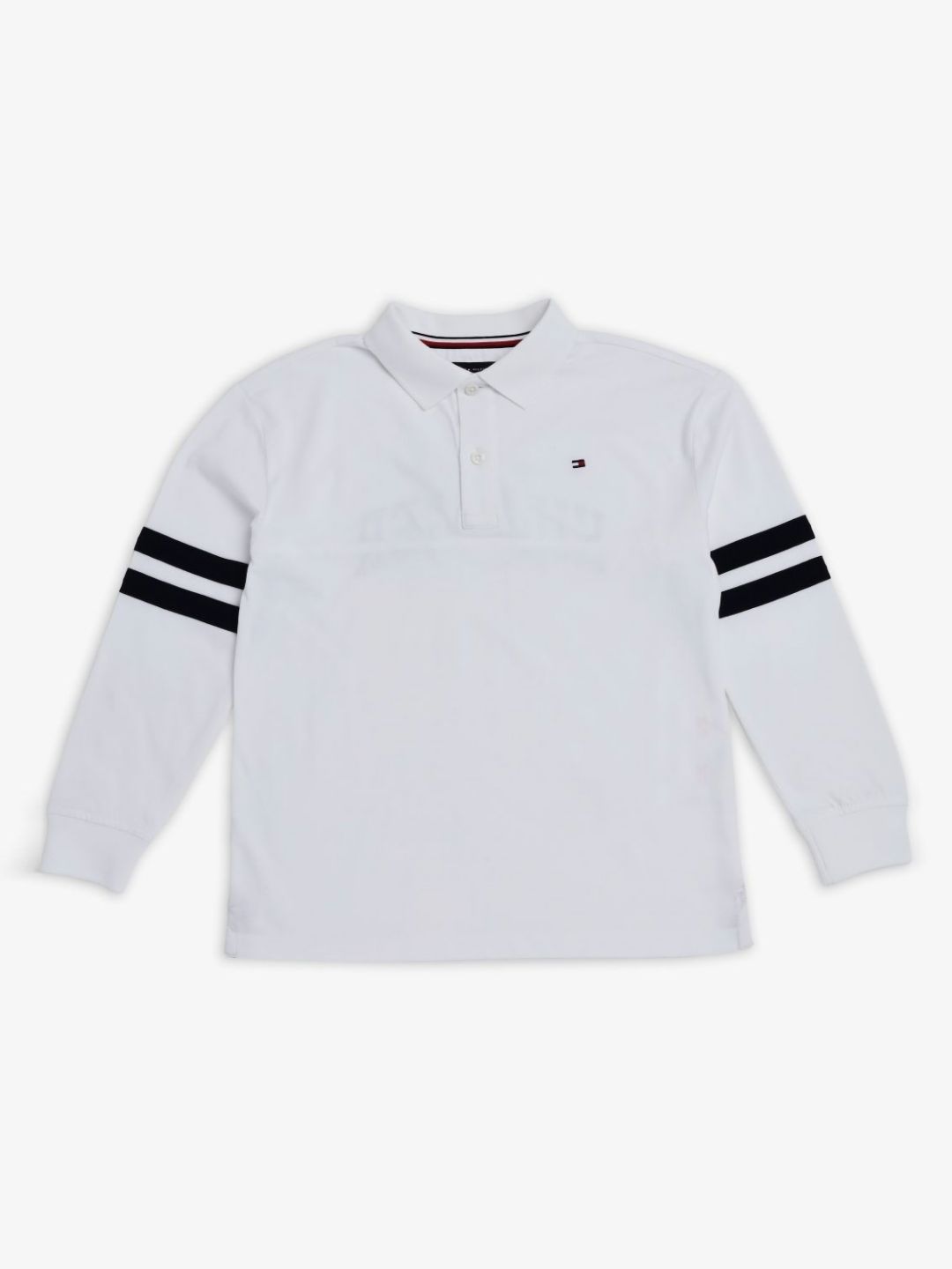 Tommy Hilfiger Boys Brand Logo Printed Polo Collar Relaxed Fit Cotton T-shirt-picture-47